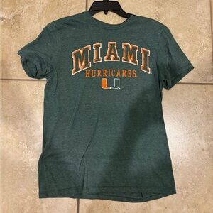 Miami Hurricanes Green T-Shirt, Size Medium, In great condition